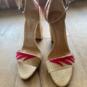 Schulz Raffia Open Toe Sandals